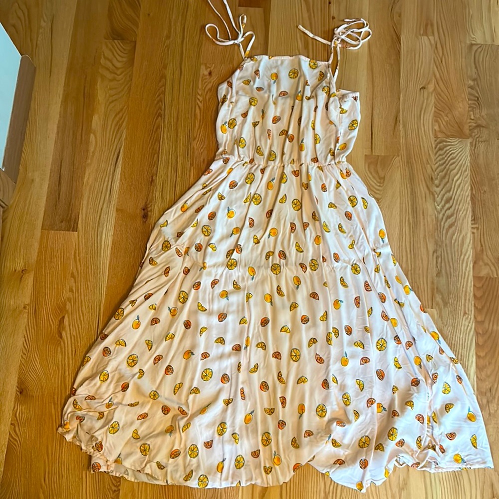 A New Day Dress, Size Small, Pink with fruit